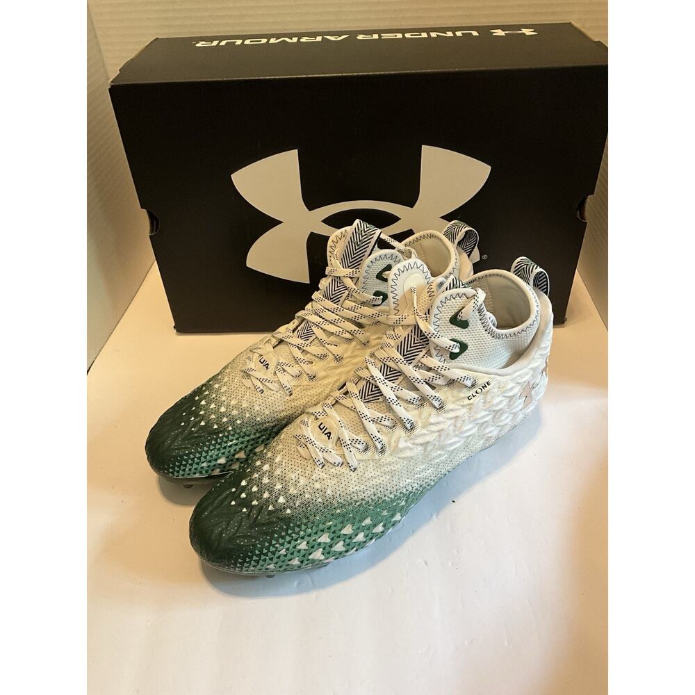 Under Armour Spotlight Clone 3.0 MC Football Cleats Size 11 Green White NIB